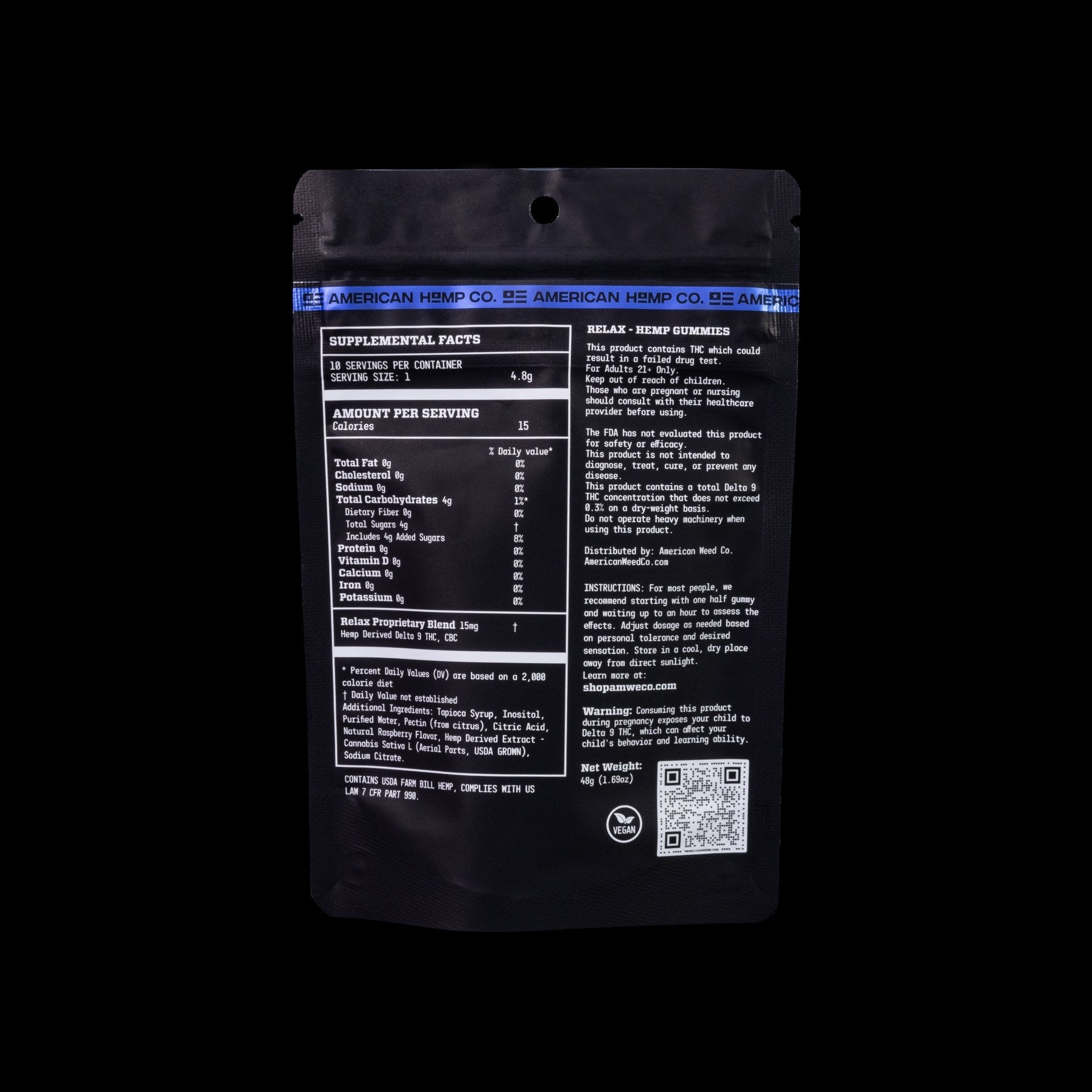Indica Blue Raspberry Gummies - Relax